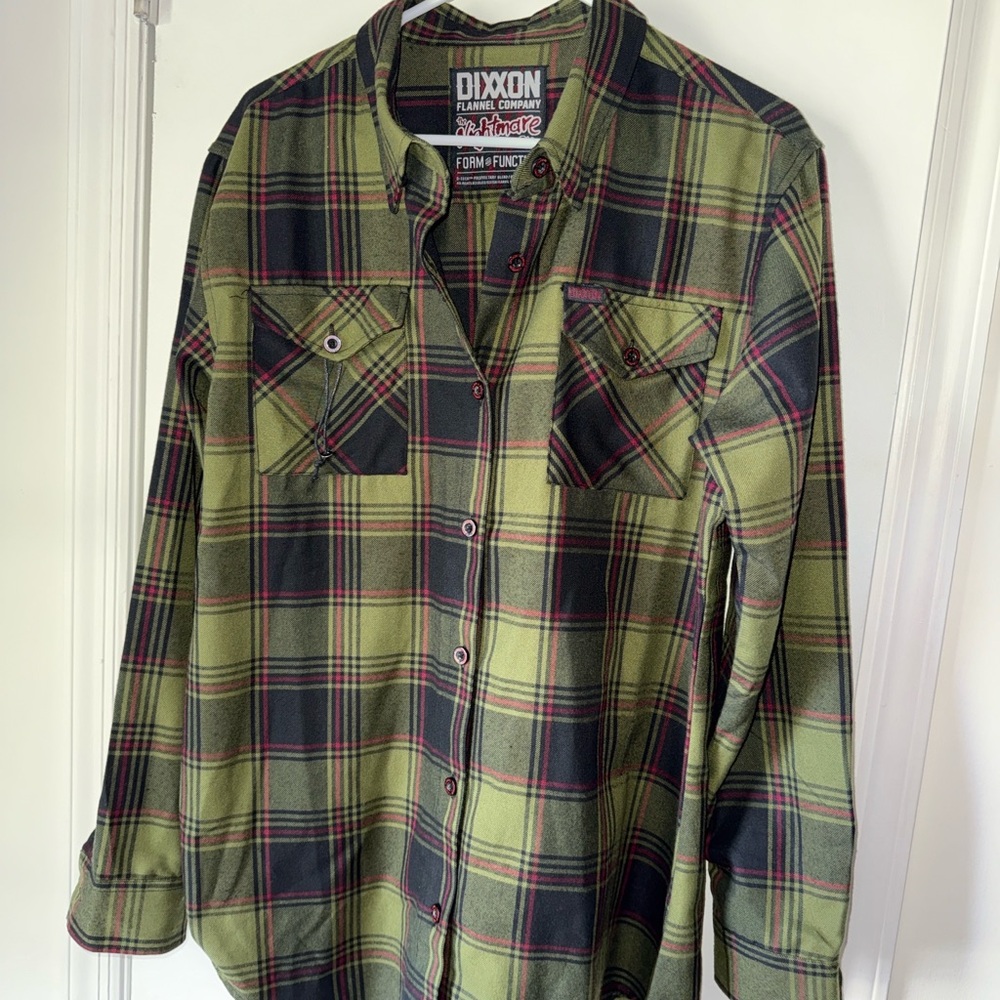 DIXXON Olive and Black Plaid Shirt “The Nightmare”